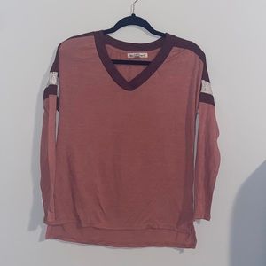 Hi! I’m selling a Wildflower pink/maroon/white long-sleeved tee in a Medium.